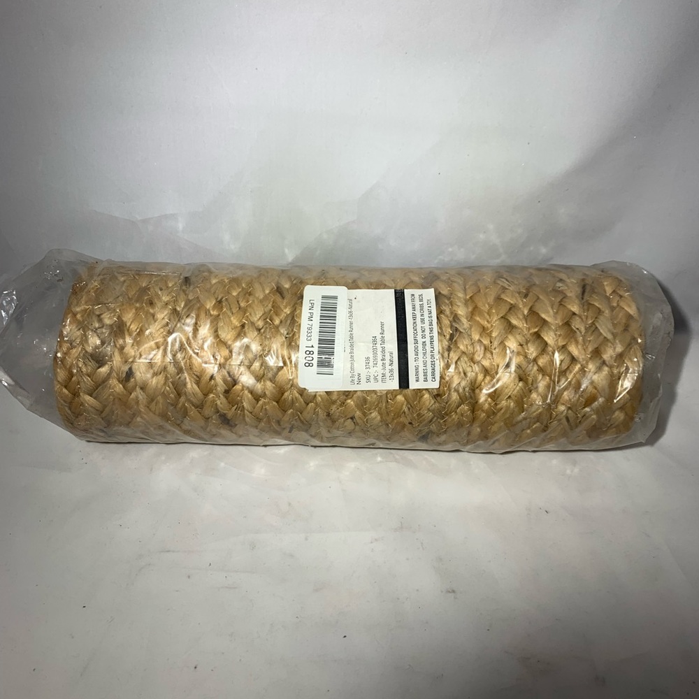 Twine braided woven table runner